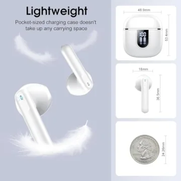 Wireless Earbuds with 40H Battery and ENC Microphone