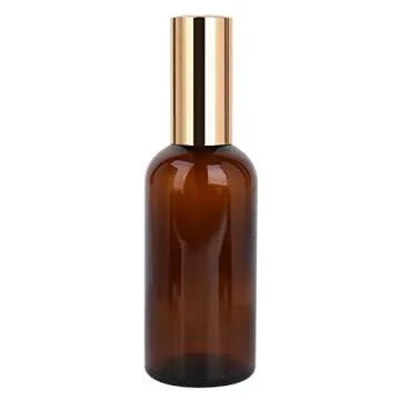 Foraineam 9 Pack 100ml / 3.4 oz. Amber Glass Spray Bottle with Atomizer, Fine Mist Spray, Refillable Container for Perfume, Cleaning Products, Essential Oils