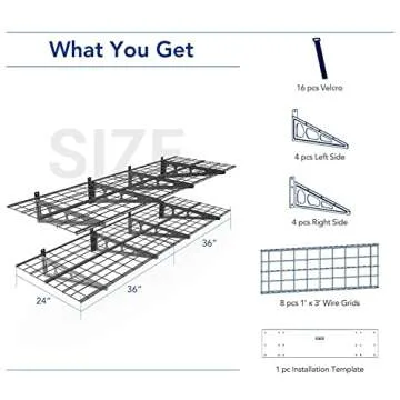 FLEXIMOUNTS 2-Pack 2x6ft Heavy-Duty Garage Shelving