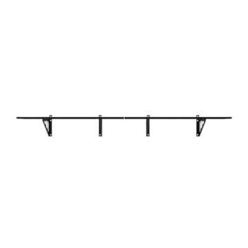 FLEXIMOUNTS 2-Pack 2x6ft Garage Shelving 24-inch-by-72-inch Wall Shelf Garage Storage Rack Floating Shelves, Black