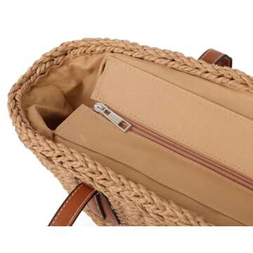 Stylish Women’s Straw Shoulder Bag for Summer Travel