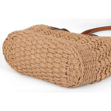 Stylish Women’s Straw Shoulder Bag for Summer Travel