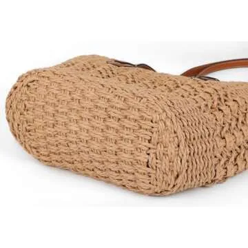 Stylish Women’s Straw Shoulder Bag for Summer Travel