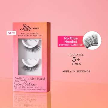 Lilly Lashes Self Adhesive Half Lashes - Easy & Reusable