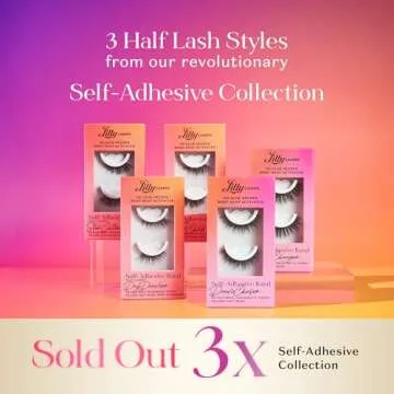 Lilly Lashes Self Adhesive Half Lashes - Easy & Reusable
