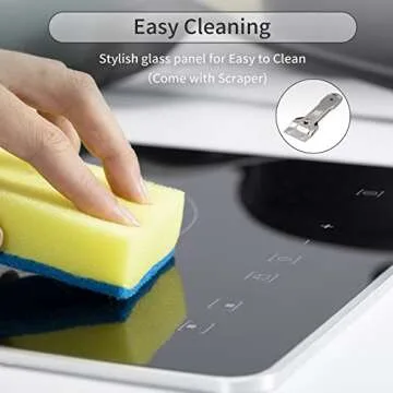 2 Burner Electric Cooktop, Electric Stove Top 12 Inch with Metal Trim, Sensor Touch Control, Fast Heat, Multiple Safety Protection, 3000W, 220V~240V Hard Wire(No Plug)