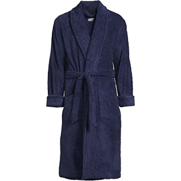 Luxurious Lands' End Men's Calf Length Terry Robe