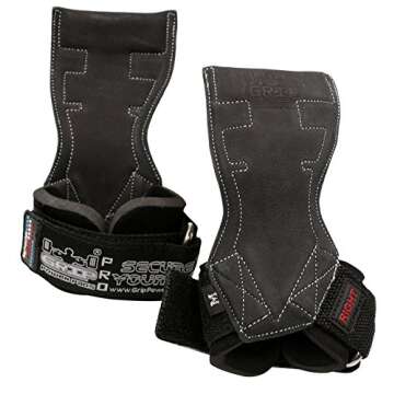 Lifting Grips PRO Weight Gloves Heavy Duty Barbell Gymnastics Straps Alternative to Power Hooks Deadlifts Adjustable Neoprene Padded Wrist Wrap