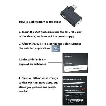HOXIBSL OTG Cable Adapter for Fire Stick - 3-Pack