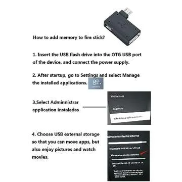 HOXIBSL OTG Cable Adapter for Fire Stick - 3-Pack