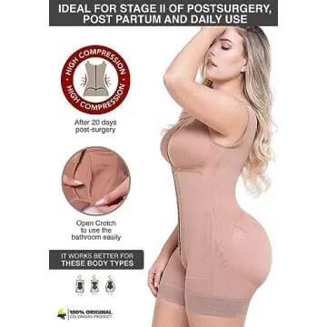 Sonryse Faja Colombianas Post Surgery Compression Garment - Stage 2 Shaping Fajas Reductoras y Molde...