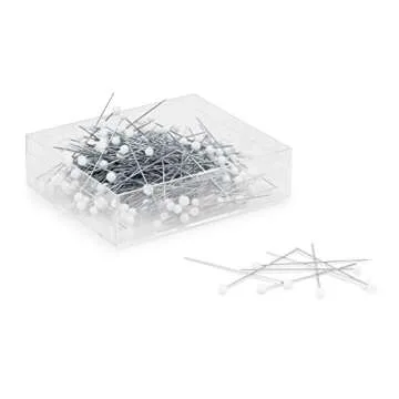 Dritz Extra-Fine Glass Head Pins, 1-3/8-Inch (250-Count),White