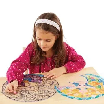 Melissa & Doug Stained Glass Mermaid Activity Kit - Fun for Kids!