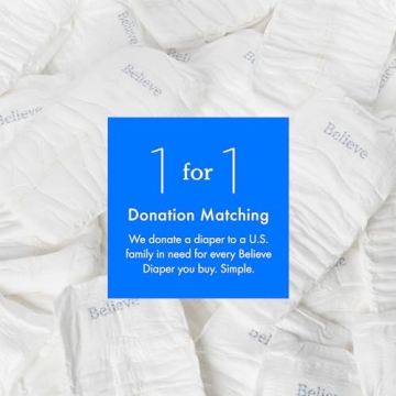 Believe Bamboo Diapers 100% Natural Soft Absorbent Size 4