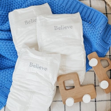 Believe Bamboo Diapers 100% Natural Soft Absorbent Size 4