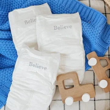 Believe Bamboo Diapers 100% Natural Soft Absorbent Size 4