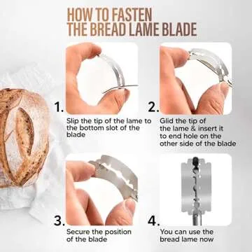 RICCLE Bread Lame Slashing Tool, Dough Scoring Knife with 15 Razor Blades and Storage Cover