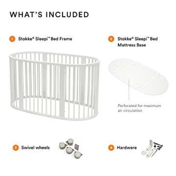 Stokke Sleepi Bed - Stylish Oval Crib for Ages 0-5