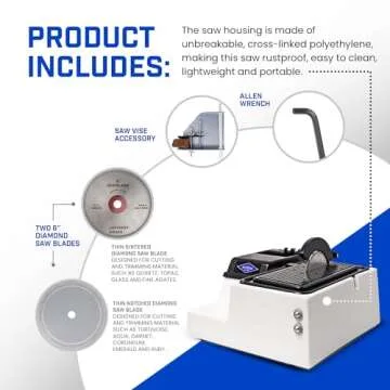 Hi-Tech Diamond 6" Lapidary Saw for Rock, Glass, and More