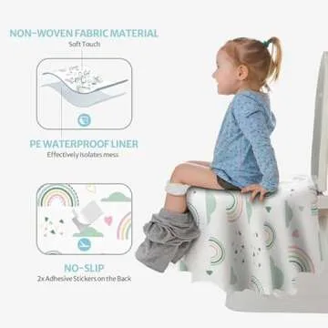 Blissful Diary 20 Pcs Toilet Seat Covers Disposable for Toddlers & Adults, Extra Large Waterproof, P...