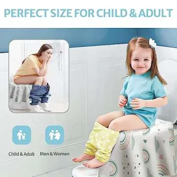 Blissful Diary 20 Pcs Toilet Seat Covers Disposable for Toddlers & Adults, Extra Large Waterproof, Portable Package for Travel, Kids Potty Training