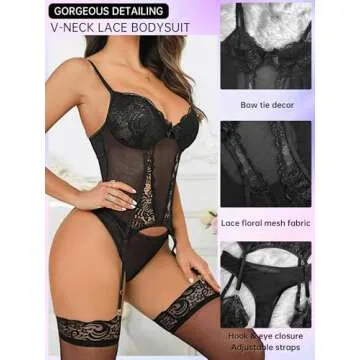 Women's Lingerie Set with Garter Belt for Romantic Nights