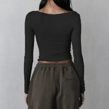 Trendy Women Square Neck Knitted Crop Shirt for Every Occasion