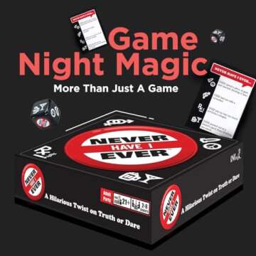 Never Have I Ever Drinking Edition Board Game for Adults | Fun Game Night Party Drinking Games for A...