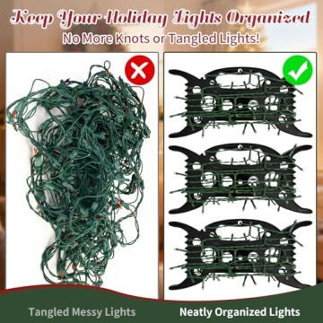 ADXVR 8PCS Christmas Lights Storage Holder All-Purpose Light Cord Wind Up Holiday Light Organizer, X...