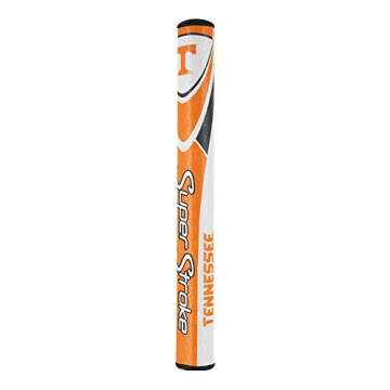 SuperStroke NCAA Golf Putter Grip, University of Tennessee (Mid Slim™ 2.0) | Cross-Traction Surface Texture and Oversized Profile | Even Grip Pressure for a More Consistent Stroke | Non-Slip Grip, White/Orange (TS040112)