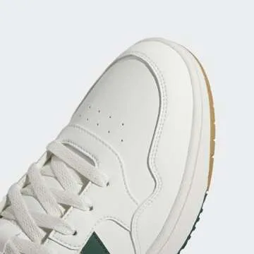 adidas Men's Hoops 3.0 Mid Basketball Shoes Sneaker, Core White/Collegiate Green/Gum, 11