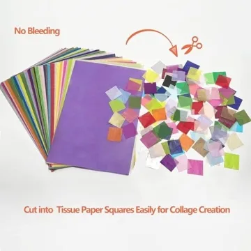 Simetufy 360 Sheets Multicolor Tissue Paper for Crafts