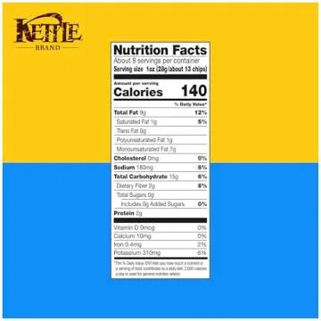 Kettle Brand Sea Salt and Vinegar Kettle Potato Chips, Gluten-Free, Non-GMO, 7.5 oz Bag