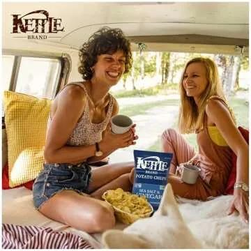 Kettle Brand Sea Salt and Vinegar Kettle Potato Chips, Gluten-Free, Non-GMO, 7.5 oz Bag