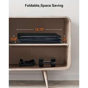 UREVO Foldable Treadmill Mat, Exercise Bike Mats for Home Gym Workout, Waterproof Non-Slip Exercise ...