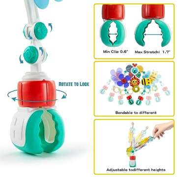 Lynncare Adjustable Baby Stroller Arch Toy for Infants