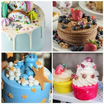 PATIKIL 5PCS Polymer Clay Mold, Clay Mold Fondant Mold 3D Baroque Iod-Mold Silicone for Crafts Air Dry DIY Cakes Chocolate Candy Sugar Baking, Grey