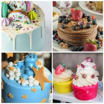 PATIKIL 5PCS Polymer Clay Mold, Clay Mold Fondant Mold 3D Baroque Iod-Mold Silicone for Crafts Air Dry DIY Cakes Chocolate Candy Sugar Baking, Grey