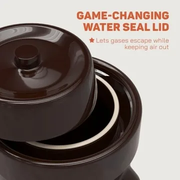 Kenley 1/2 Gallon Fermentation Crock for Pickling