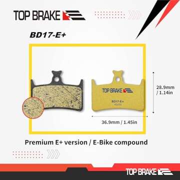 TOP BRAKE Disc Bike Brake Pads for Hope Tech E4/RX4-Shimano/RX4+/M4/Stealth Race Evo E4
