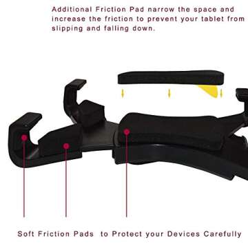 Ipow iPad Tripod Mount Adapter Universal Tablet Clamp Holder Fits Ipad, Ipad Air, Ipad Mini, Microsoft Surface, Nexus and Most Tablets, Use on Tripod, Monopod, Selfie Stick, Tabletop Tripod Stand Etc