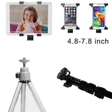 Ipow iPad Tripod Mount Adapter Universal Tablet Clamp Holder Fits Ipad, Ipad Air, Ipad Mini, Microsoft Surface, Nexus and Most Tablets, Use on Tripod, Monopod, Selfie Stick, Tabletop Tripod Stand Etc