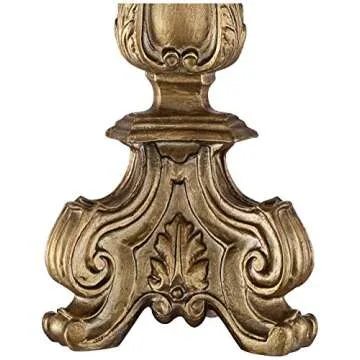 Barnes and Ivy Dubois Traditional French Country Console Table Lamp 37.25" Tall Antique Gold Crystal Chandelier Drum Shade Decor for Living Room Bedroom House Bedside Home Office Family