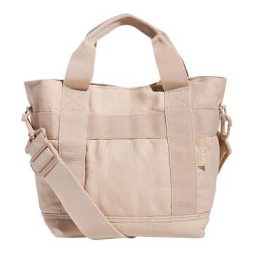 adidas Canvas Mini Tote Bag in Magic Beige - Stylish & Functional