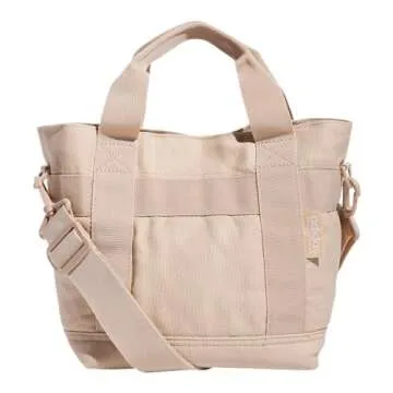 adidas Canvas Mini Tote Bag in Magic Beige - Stylish & Functional