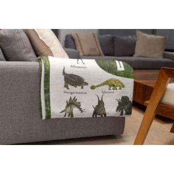 Personalized Dinosaur Blanket for Kids Custom Name Next Day Ship
