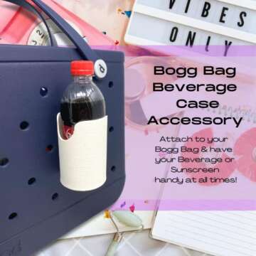 BAGLETS - Can Drink & Water Bottle Holder Charm Accessory Compatible with Bogg Bags - Keep Bottles o...