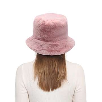 Rulala Faux Fur Bucket Hat for Women - Fashionable & Warm