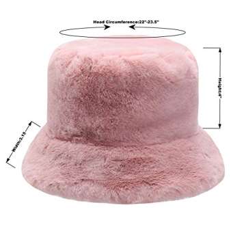 Rulala Faux Fur Bucket Hat for Women - Fashionable & Warm