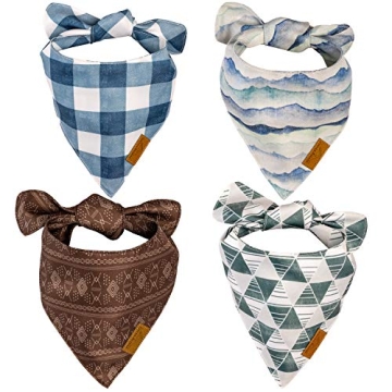 Stylish and Durable Remy+Roo Dog Bandanas - 4 Pack